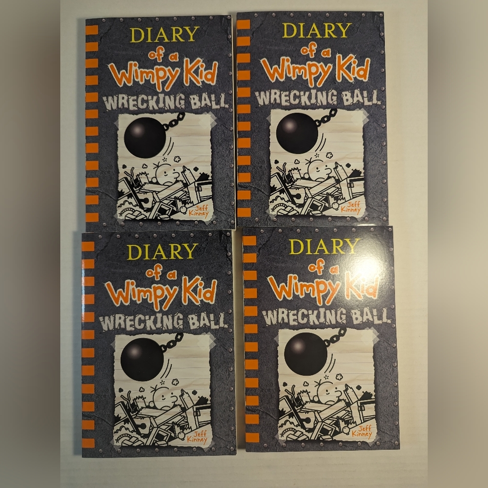 Set of four brand new books Wrecking Ball Diary of a Wimpy Kid Book 14 Kinney